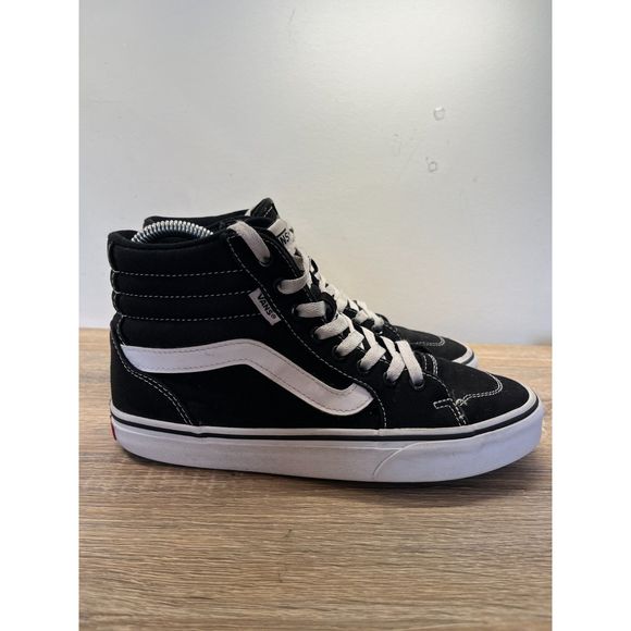 Vans Shoes - Vans Sk8 Hi Womens Shoes Black Suede Casual High Top Skate Sneakers Size 8